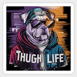 Thug Life Dog Design in Bold Colors Magnet